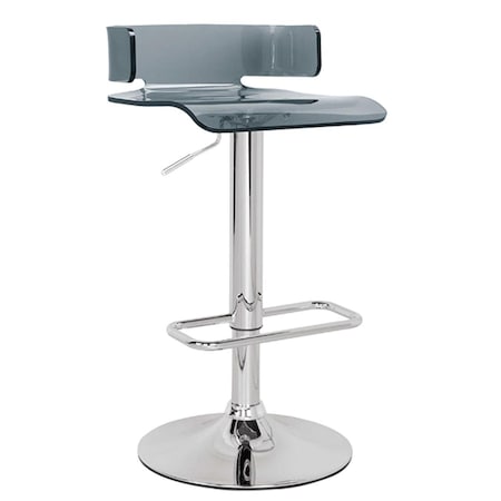 Made-To-Order 26-35 x 15 x 16 in. Adjustable Stool with Swivel, Gray & Chrome MA3108362